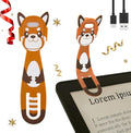 Hoxutym Brown Rechargeable Kids Book Light 1-Pack Dimmable Eye-Caring Reading Lamp