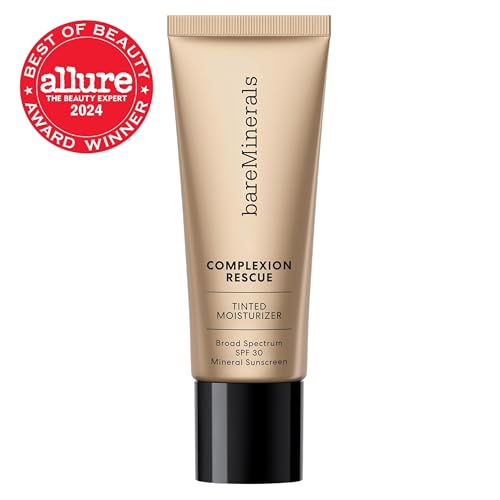 bareMinerals Complexion Rescue Tinted Moisturizer for Face with SPF 30, Full Size, Bamboo 5.5, Vegan, Cruelty-Free & Dermatologist-Tested