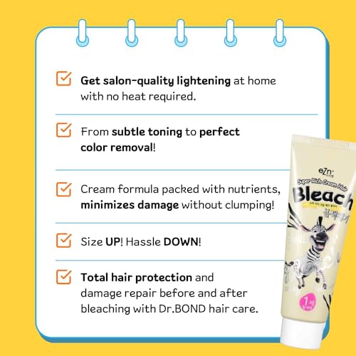 eZn Super Rich Cream Hair Bleach Kit with Toner Shampoo