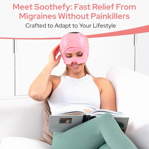Migraine Relief Cap with Hot/Cold Therapy & Eye Mask