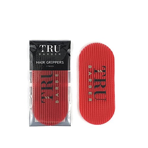 TRU BARBER HAIR GRIPPERS 3 COLORS BUNDLE PACK 6 PCS for Men and Women - Salon and Barber, Hair Clips for Styling, Hair holder Grips (Red/White/Blue)