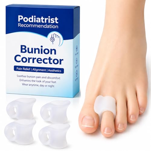 Bunion Corrector Gel Toe Separators - Reusable 4 Pack for Alignment