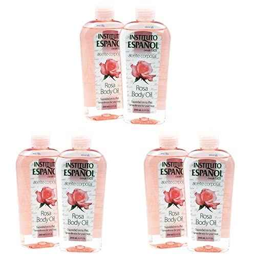 Instituto Español Rosa Body Oil, Smoothness for your Skin, 2-Pack, 8.5 FL Oz each, 2 Bottles (Pack of 3)