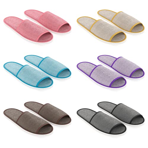 Maeline Spa Slippers, Non Slip Disposable Wholesale Bulk Hotel Slippers for Guests, Multi Color Reusable House Slippers, Indoor, Bathroom, Bedroom, Travel Slippers for Women, Men, Unisex