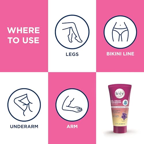 Fast Acting Gel Cream Hair Remover Veet Hair Remover Women 6.78 oz (Pack of 3)