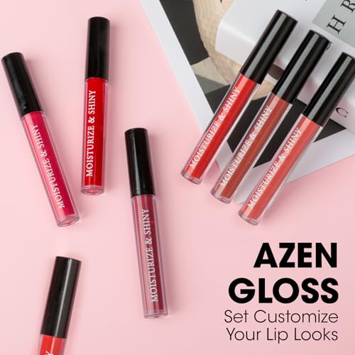 AZEN 100 Pack Lip Gloss Bulk Set, Shimmery Lip Gloss for Women and Girls With Rich Varied Colors, Valentines Gifts Easter Basket Stuffers