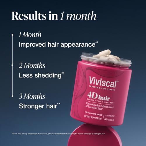 Viviscal 4D Hair Growth Supplements for Women, 60 Count