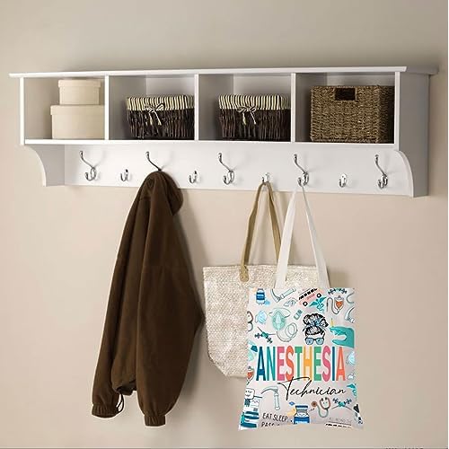 WCGXKO Anesthesia Technician Gift CRNA Anesthesia Tech Week Gift Canvas Tote Bag