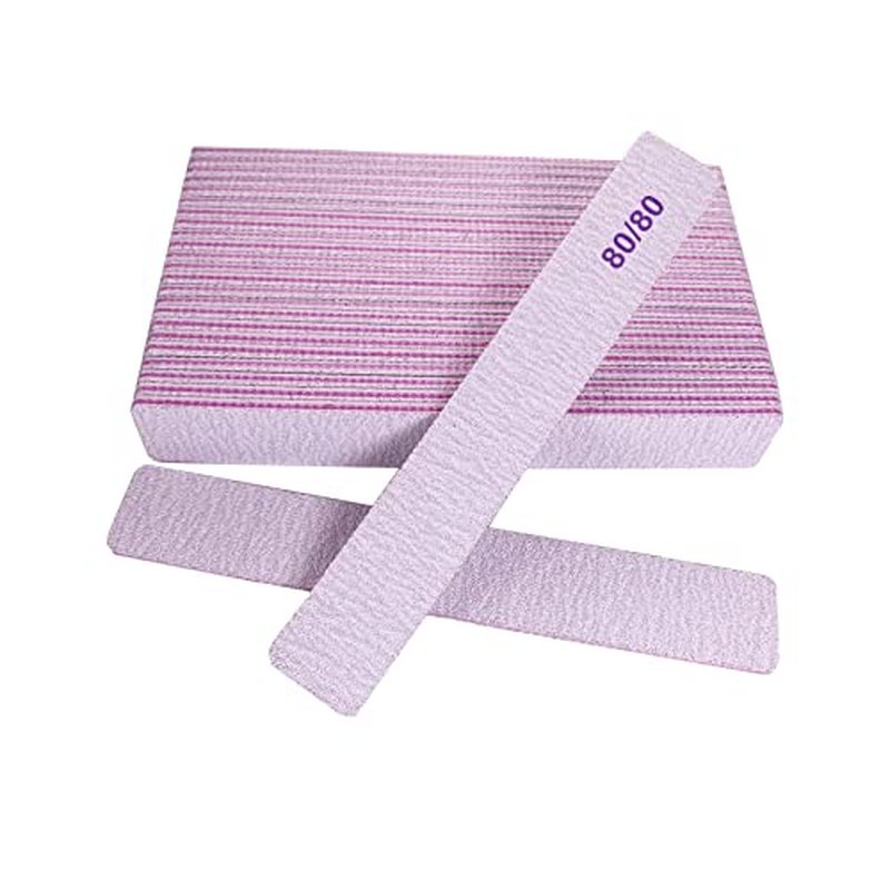 80 Grit Coarse Nail File | Double-Sided Emery Board for Acrylic & Gel