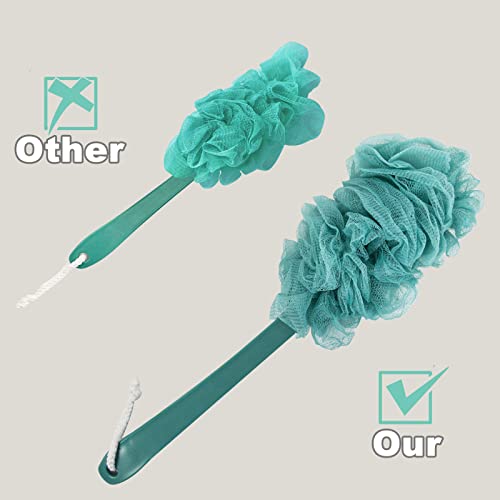 Back Scrubber with Long Handle Loofah Sponge Brush (2-Pack)