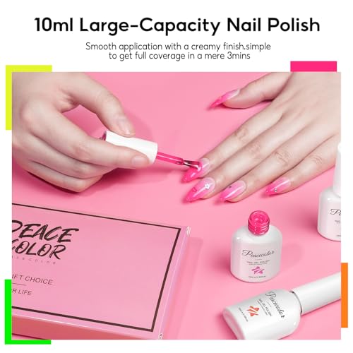 Neon Gel Nail Polish Set - 6 Vibrant Colors, Soak Off UV LED