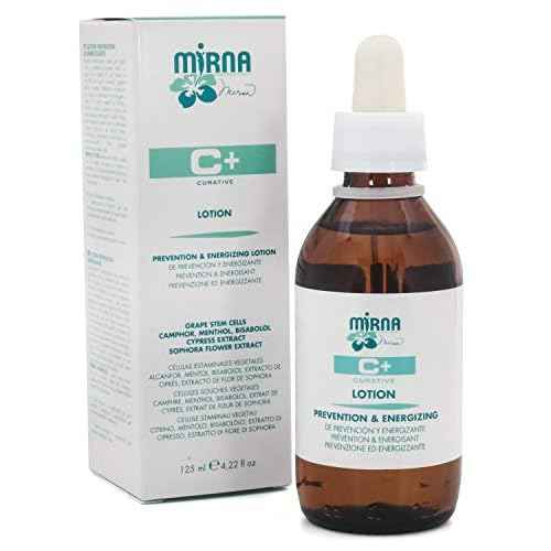 Mirna Professional Prevention & Energizing Anti Hairloss lotion For Weak Hair Infused with Menthol, Pantenol, Sophia Flower Extract, Grape stem cells |Sulphate, Paraben, SLS & Gluten Free 125ml/4.22oz