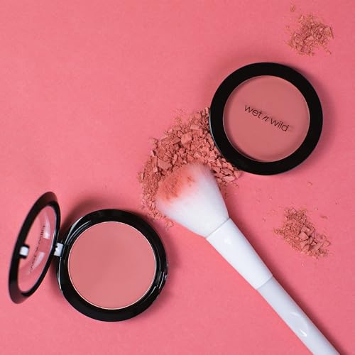 wet n wild Color Icon Blush, Effortless Matte Natural Sheer Glow & Seamless Blend, Luxuriously Infused Smooth Jojoba Oil, Cruelty-Free & Vegan - Mellow Wine