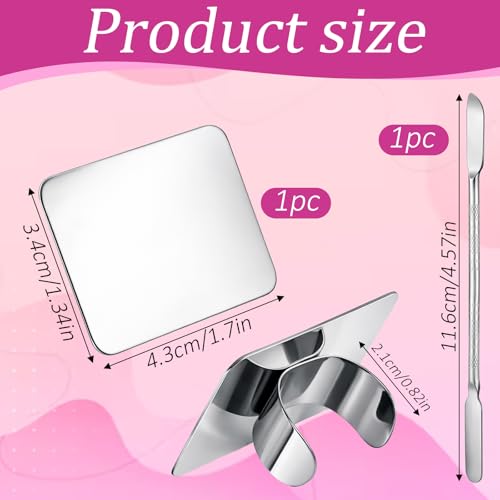 Stainless Steel Makeup Mixing Palette Set with Spatula for Foundation & Nail Art
