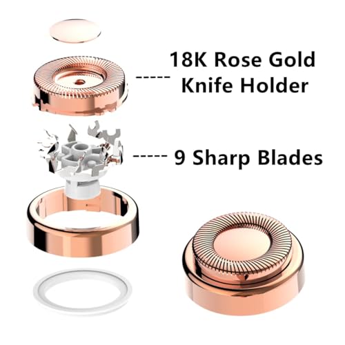 Flawless Hair Remover Replacement Heads GEN 1 - 8pcs, Gold-Plated, Hypoallergenic