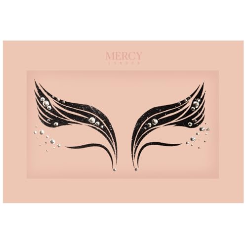 Black Swan Face Jewels - Reusable Adhesive Gem Stickers
