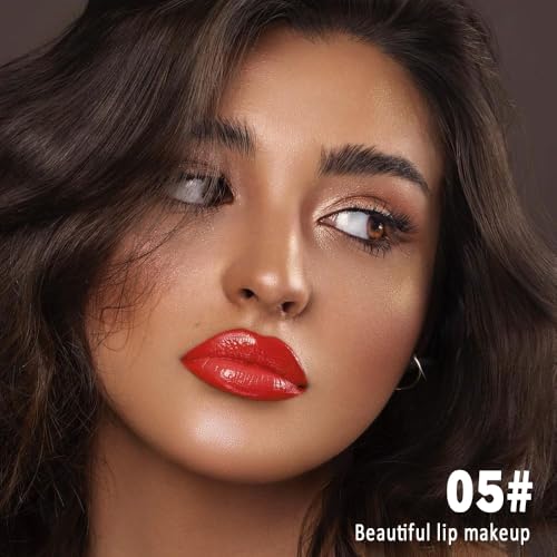 Fire Red Liquid Lipstick - Waterproof Long Lasting Lip Gloss