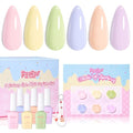 Beetles HEMA-Free Pastel Gel Polish Set - 6 Creamy Colors 9ML