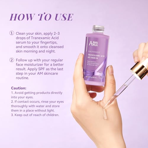 ANAI RUI 10% Tranexamic Acid Serum with Niacinamide,Kojic Acid,Ceramide, Skin Refining, for All Skin Types 1.69 FL.Oz/50 ML