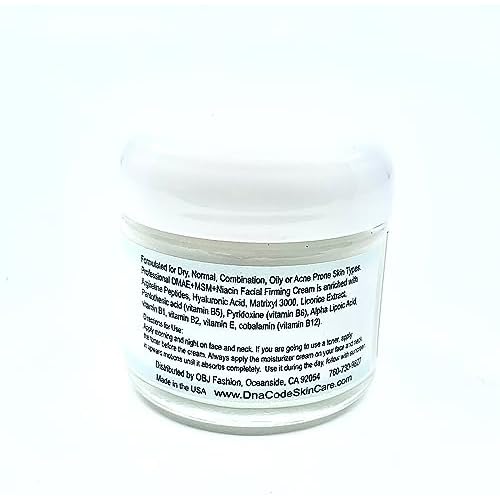 Skin Care OIL FREE-DMAE+MSM+NIACIN Firming Cream, 100% Pure Hyaluronic Acid, Argireline, Matrixyl 3000