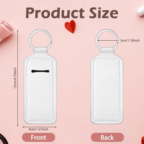 10Pcs Sublimation Lipstick Holder Keychain Blanks