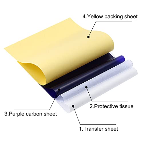 5 Pack 3MM Tattoo Practice Skin with 10 Stencil Papers