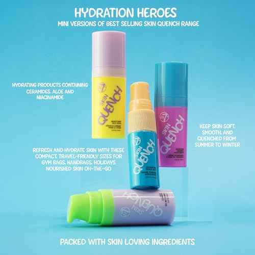 W7 Skin Quench Cuties Gift Set - Travel Size Hydrating Skincare Minis - Moisturizing Skincare Gift
