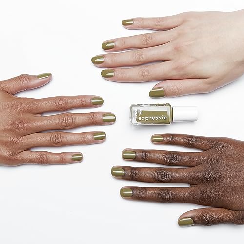 essie Expressie Nail Polish, Quick-Dry Olive Green Nail Polish, Vegan, Precious Cargo-go, 0.33 fl oz