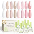 MelodySusie Plant-Based Gel Nail Polish Set, 8pc, HEMA-Free, UV LED