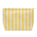 Slim Flat Makeup Bag for Women - Canvas-Lined Cosmetic Pouch