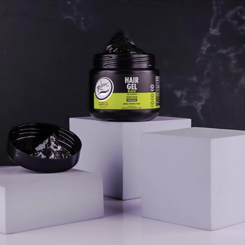 Rolda Black Hair Gel for Men - Medium Hold Wet Look