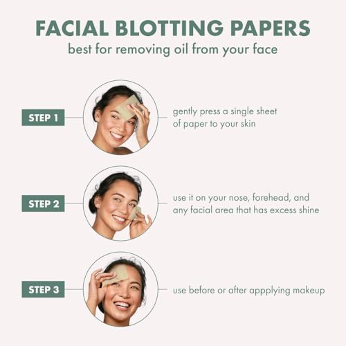 EcoTools Oil Absorbing Blotting Papers - 200 Sheets, Plant-Based