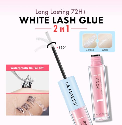LA MAESII Lash Bond and Seal 10ML - Waterproof Eyelash Glue