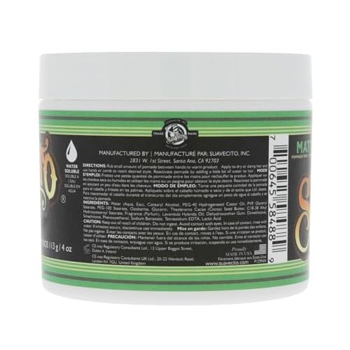 Suavecito Pomade Matte (Shine-Free) Formula 4 oz, 3 Pack - Medium Hold Hair Pomade For Men - Low Shine Matte Hair Paste For Natural Texture Hairstyles