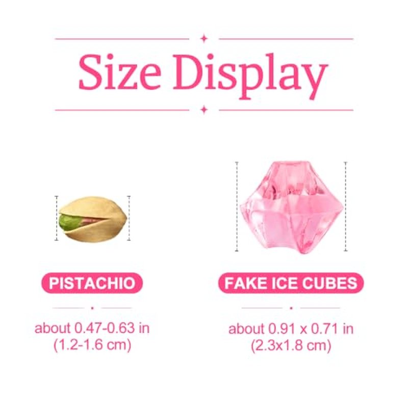 160-Piece Pink Acrylic Fake Ice Rocks Vase Filler