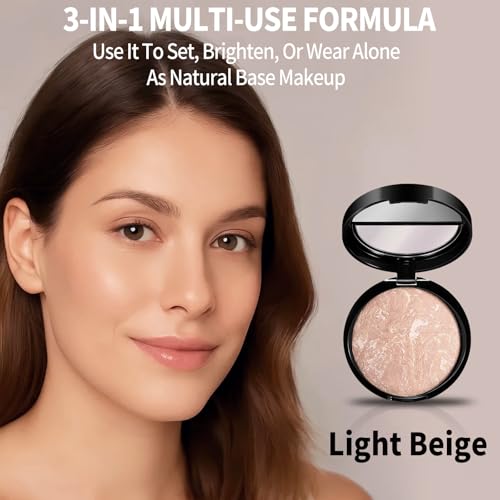 Baked Luminous Pressed Powder–Foundation, Highlighter & Setting Powder