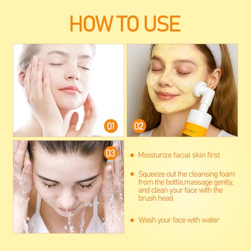 Turmeric Face Wash with Brush 100ml - Natural Facial Cleanser