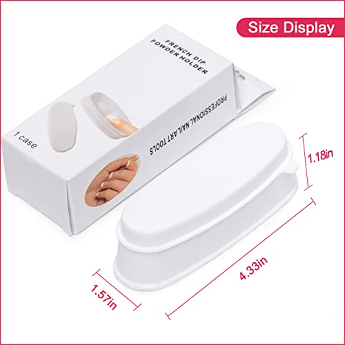 French Nail Dip Powder Tray - Dual-Sided Smile Line Mold Tool for DIY Nails