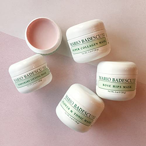 Mario Badescu Flower & Tonic Mask - Absorbs Excess Oil and Shine - Gentle and Purifying Face Care for Men and Women - Facial Mask Ideal for Combination, Oily or Sensitive Skin, 2 oz