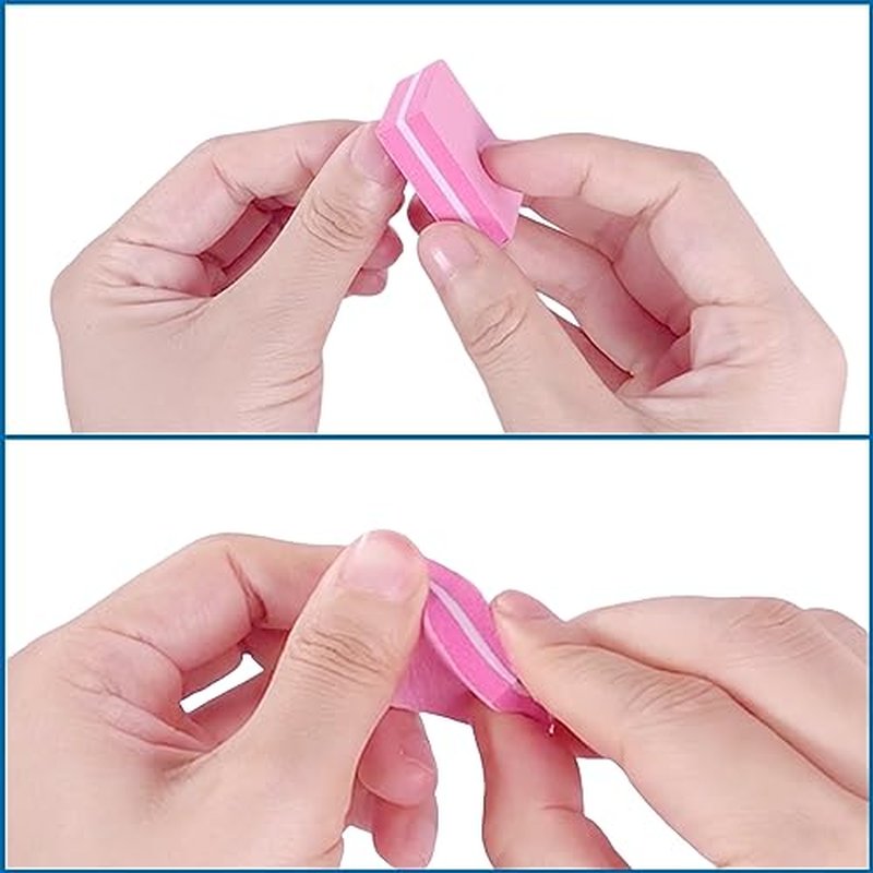 AhaTopia Mini Nail Buffers 180/240 Grit - 50 Pack for Acrylic & Natural Nails