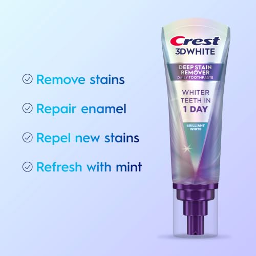 Crest 3D White Deep Stain Remover Fluoride Toothpaste - 3.1 oz, 2 Pack
