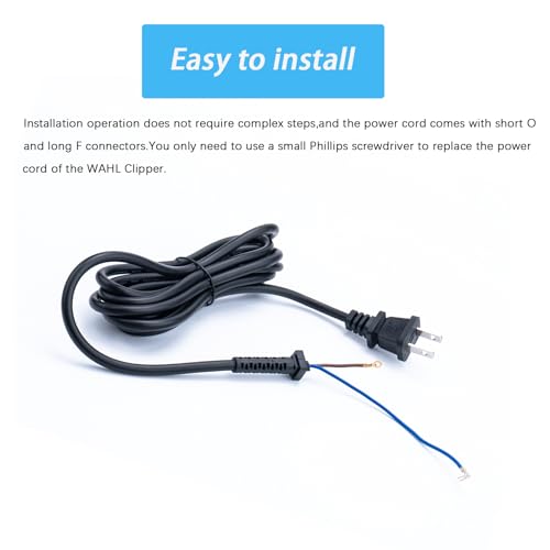 00647-500 Replacement Cord for WAHL Electric Clippers Compatible with Star Sr,Senior,SuperTaper,Designer,Balding,Magic Clip,647-500 Hair Clipper Cord