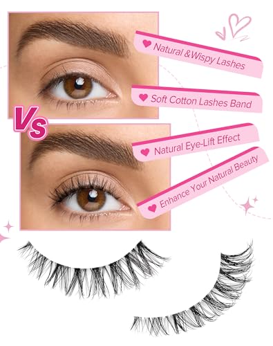 Jiocolor Cat Eye Wispy False Lashes - 7 Pairs Natural Look
