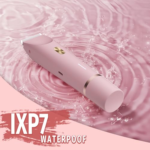 Pink Women's Bikini Trimmer & Electric Razor 2-in-1 Waterproof Body & Facial Hair Remover