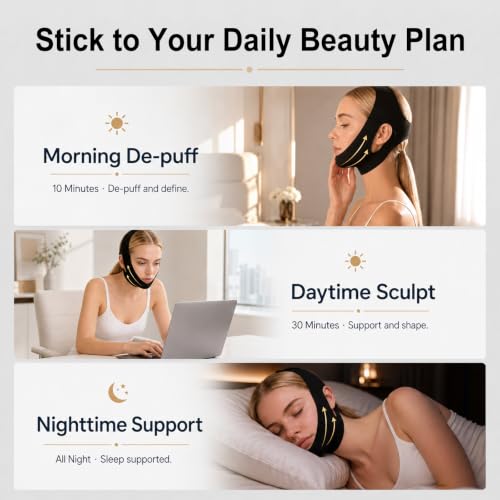 Reusable Chin Strap for Double Chin Lift, V-Line Jawline Support