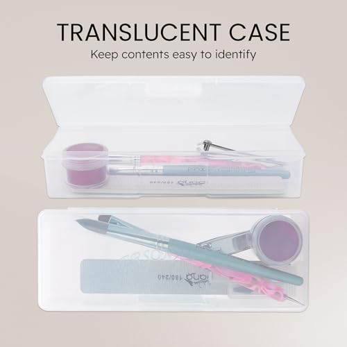 Beauticom Nail Art Storage Box Set, 4 Pieces Large Frosted
