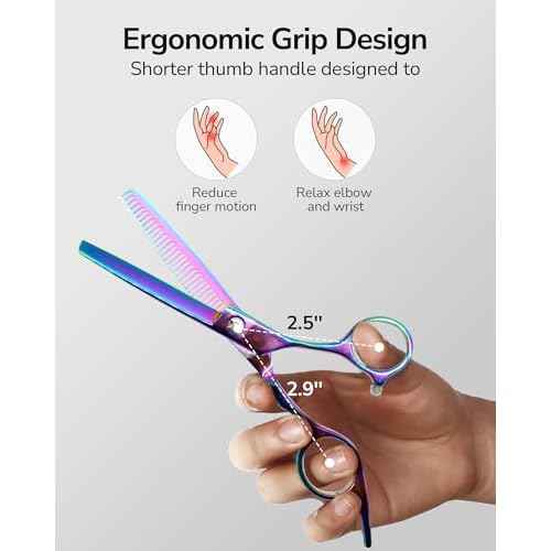 ULG Hair Thinning Scissors Professional Barber¡¯s Texturizing Teeth Shears for Hairdressing, Salon and Home Use Thinning Shears for Hair Cutting, Made of Japanese Stainless Steel, 6.5 inch