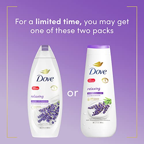 Dove Relaxing Body Wash Calms & Comforts Skin Lavender Oil and Chamomile Cleanser That Nourishes Your Skin 22 oz