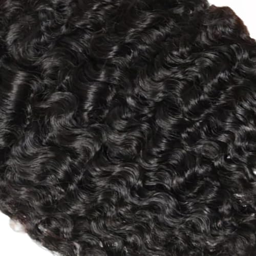 #1B Burmese Curly Human Hair Bundles 12-16 Inch