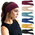 6Pc Adjustable Knotted Headbands Women Sports Workout Yoga